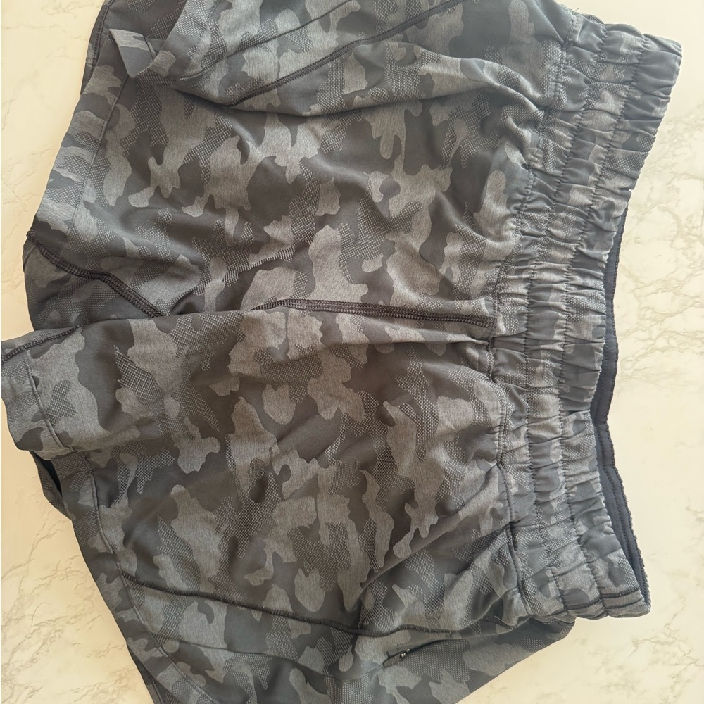 lululemon athletica Gray Camo Athletic Shorts